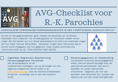 Nieuw: AVG-checklist voor parochies