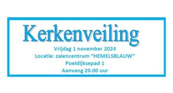 Boekje kerkenveiling Honselersdijk 1 november 2024