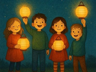 Adventsvieringen met lampionnen