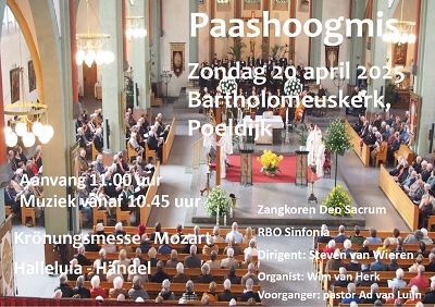 Feestelijke Paashoogmis in de Poeldijkse Bartholomeuskerk